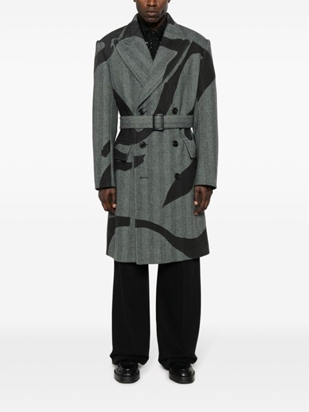 Gray printed coat - 2