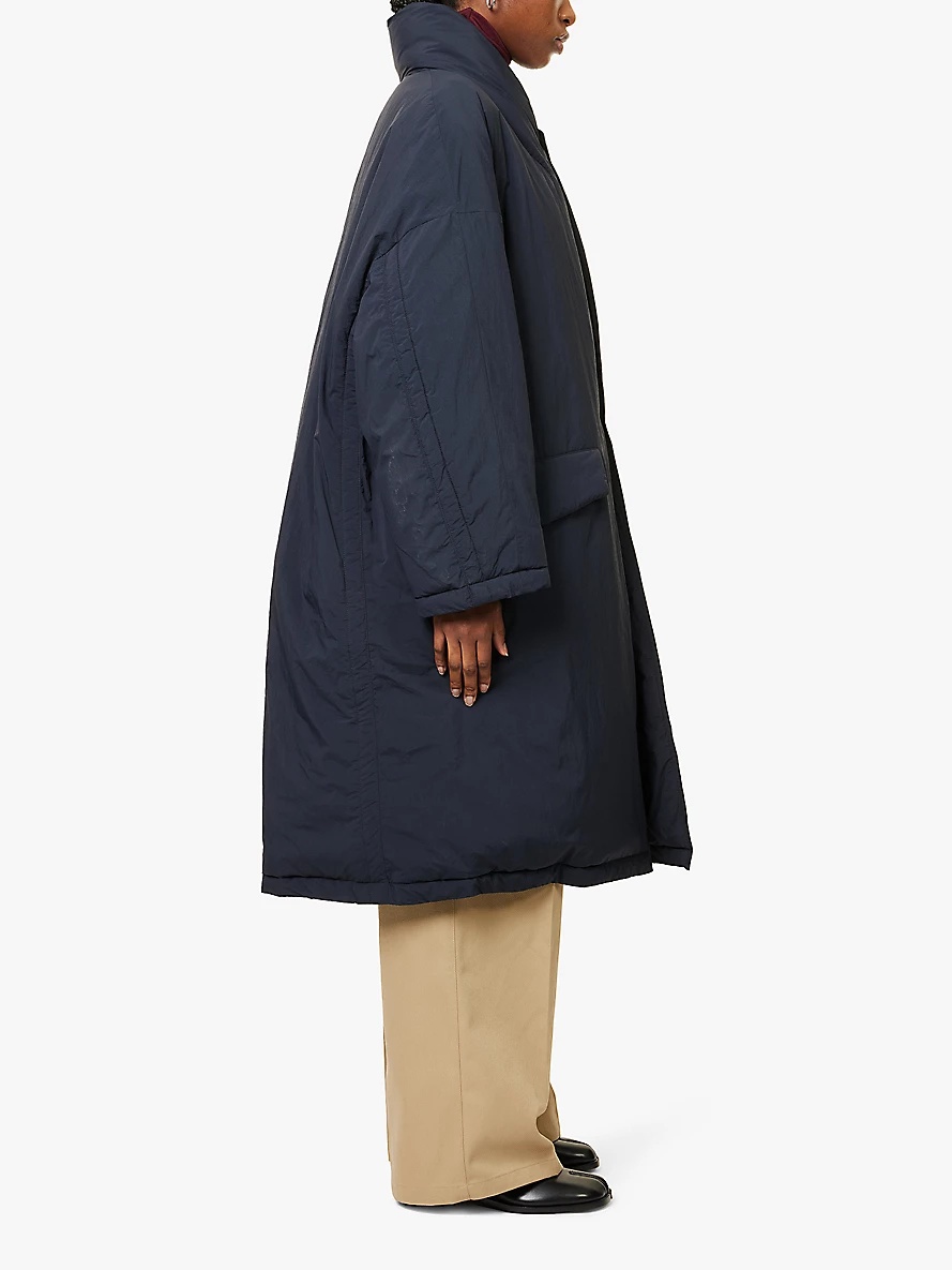 Stand-collar oversized padded shell coat - 2