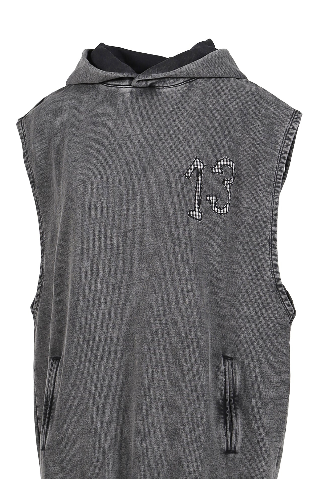 SLEEVELESS HOODIE / GRY - 4