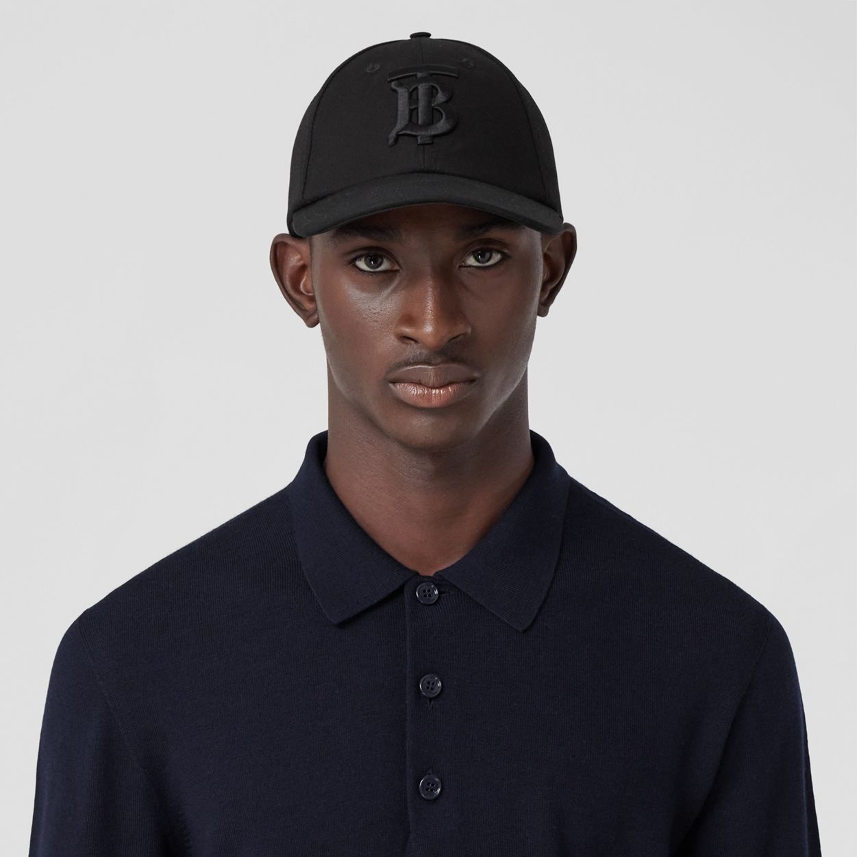 Long-sleeve Monogram Motif Wool Blend Polo Shirt - 3