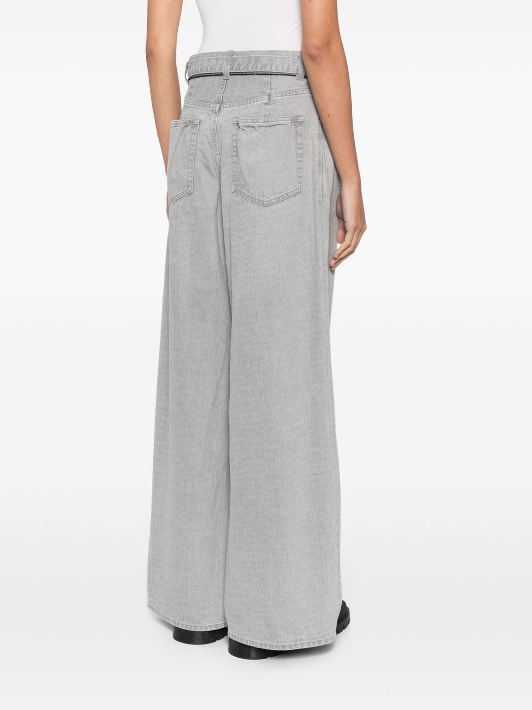 Wide Denim Pants - 4