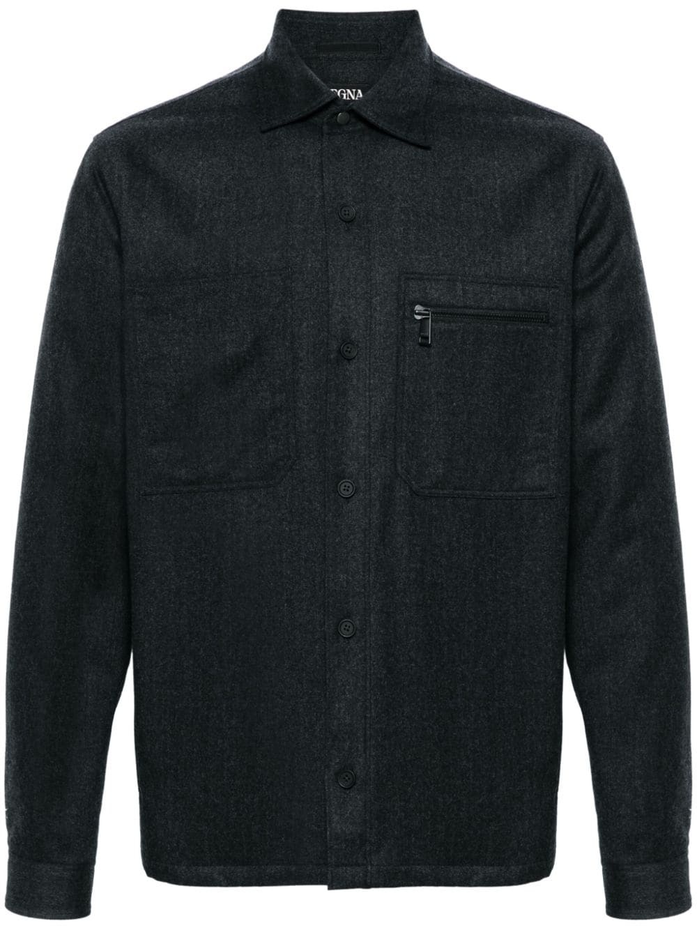 merino wool overshirt - 1