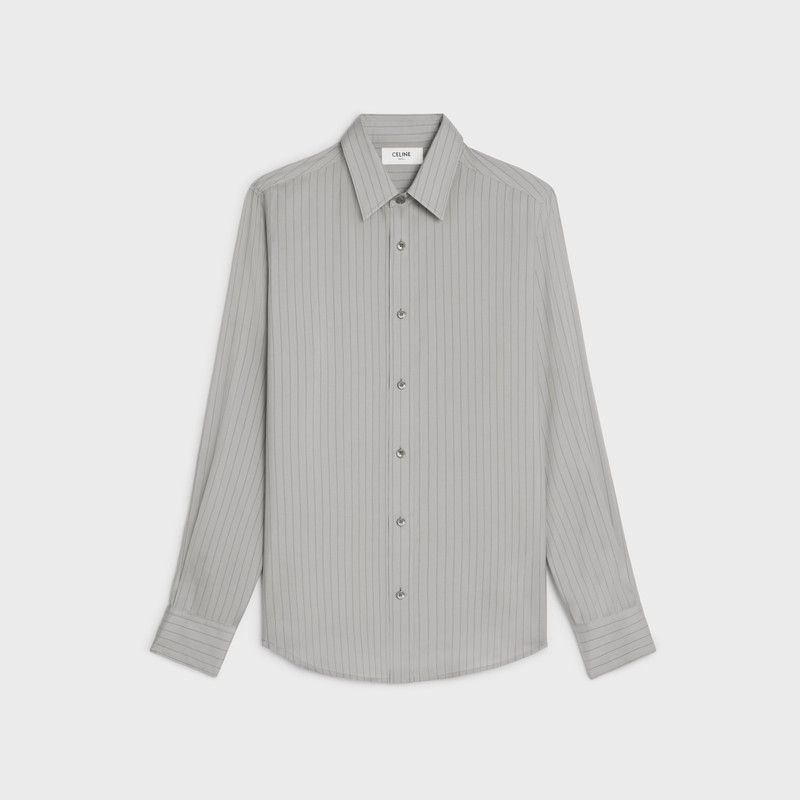 loose shirt in striped silk 1