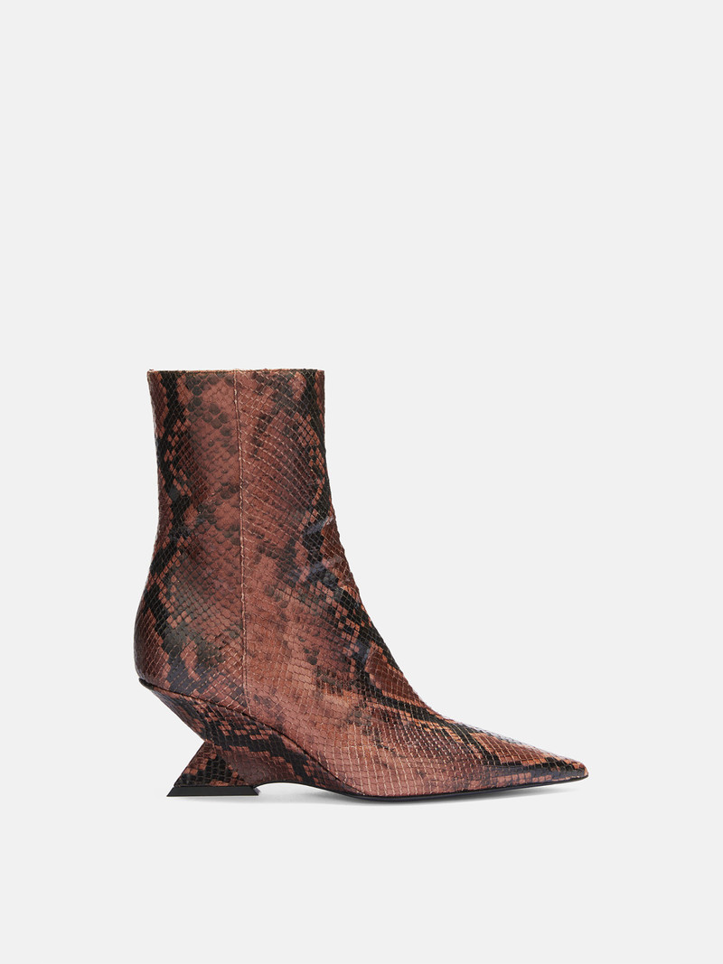 ''CHEOPE'' BROWN AND BLACK ANKLE BOOT 1