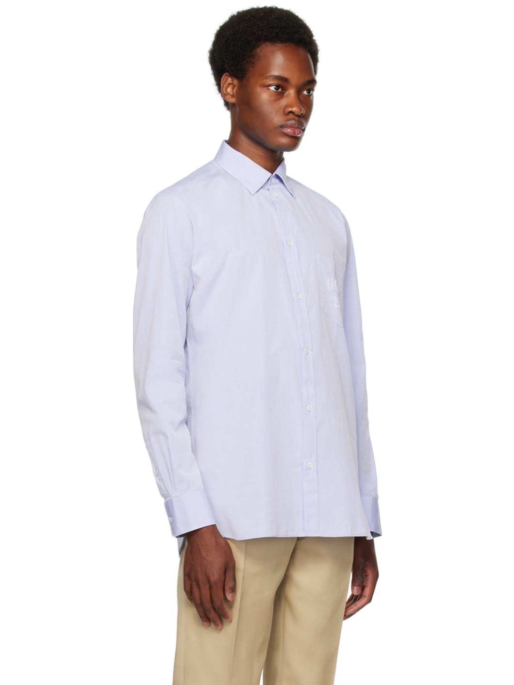 Blue Embroidered Shirt - 2