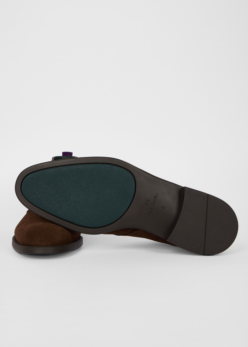 Paul Smith Chocolate Brown 'Drummond' Suede Boots outlook