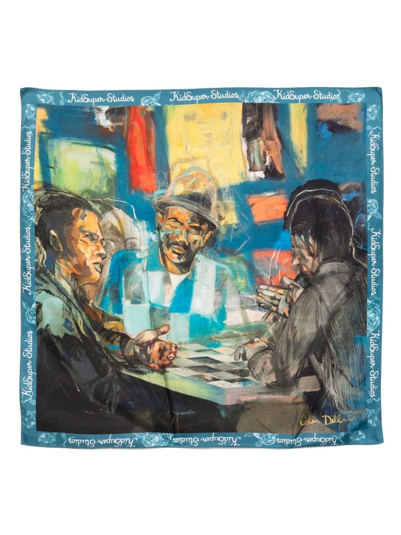 Never Ending Dominos silk scarf 1