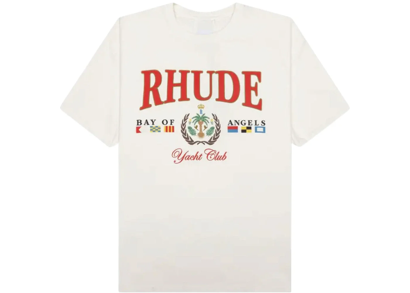 Rhude Bay Of Angels Yacht Tee Vintage White - 1