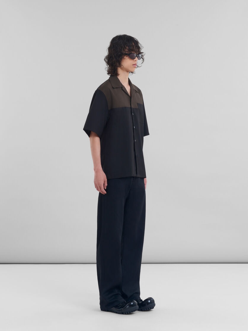 BLACK DENIM WIDE-LEG JEANS - 5