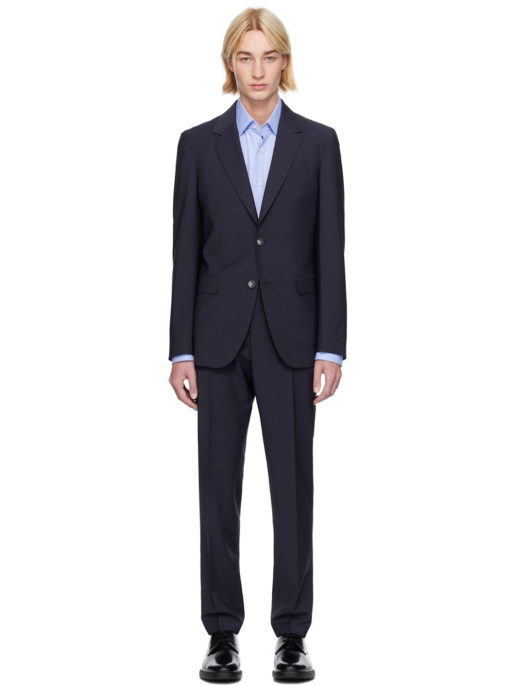 Blue Slim-Fit Suit - 1