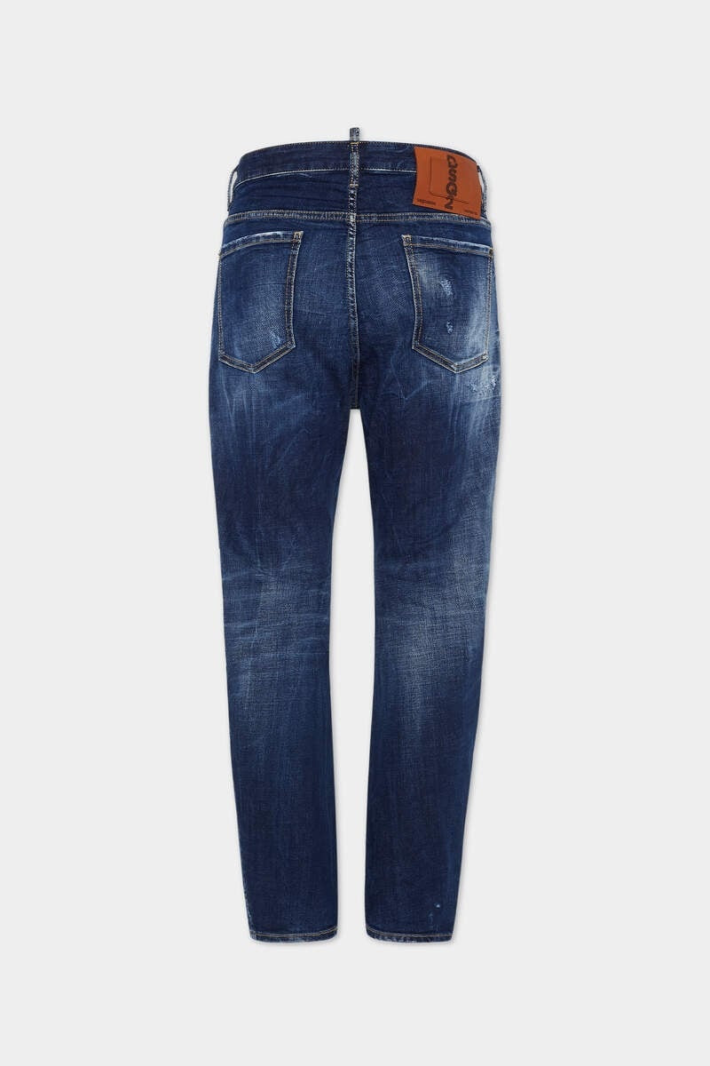 DSQUARED2 DARK WHITE LINE WASH LONDON BRO JEANS outlook