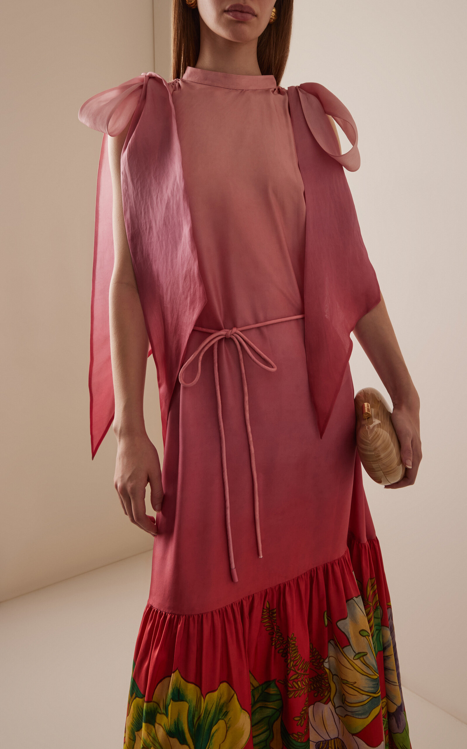Inez Silk Habotai Gown pink - 3