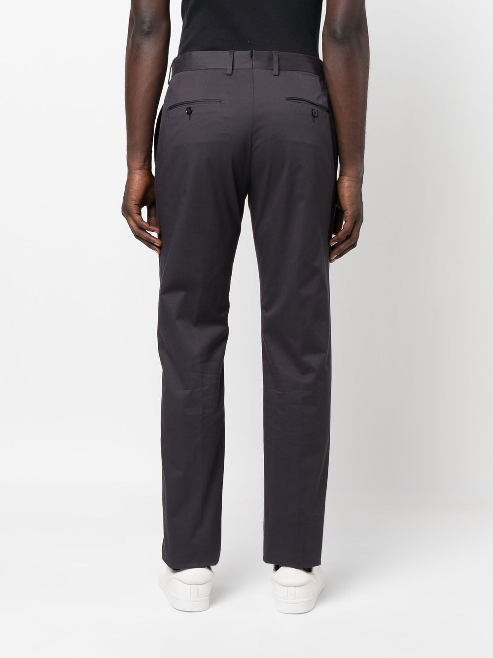 straight-leg cotton trousers - 4