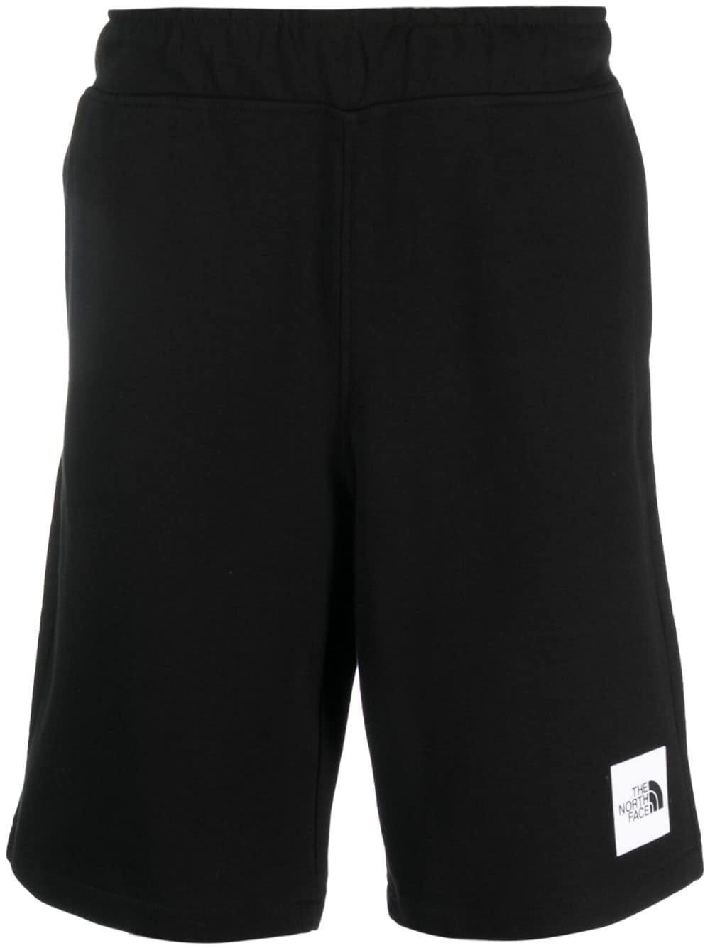 logo-patch cotton track shorts - 1