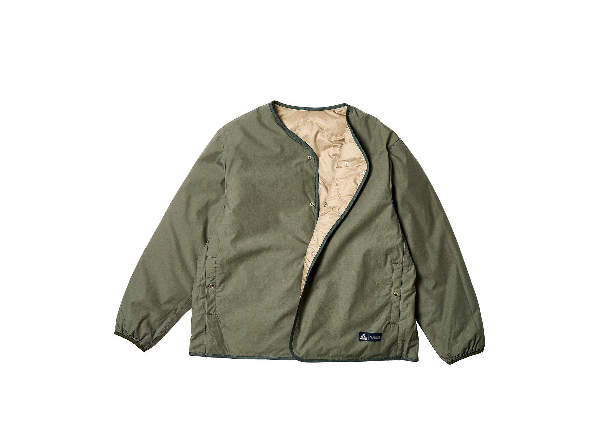 PALACE NANAMICA REVERSIBLE DOWN CARDIGAN SAGE GREEN - 2