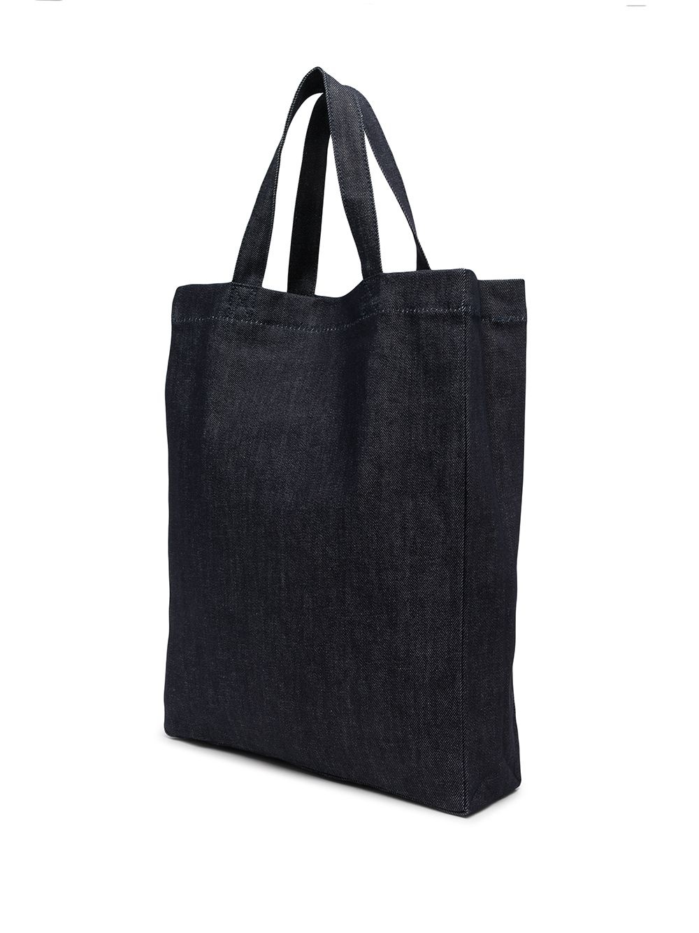 logo-print denim tote - 3