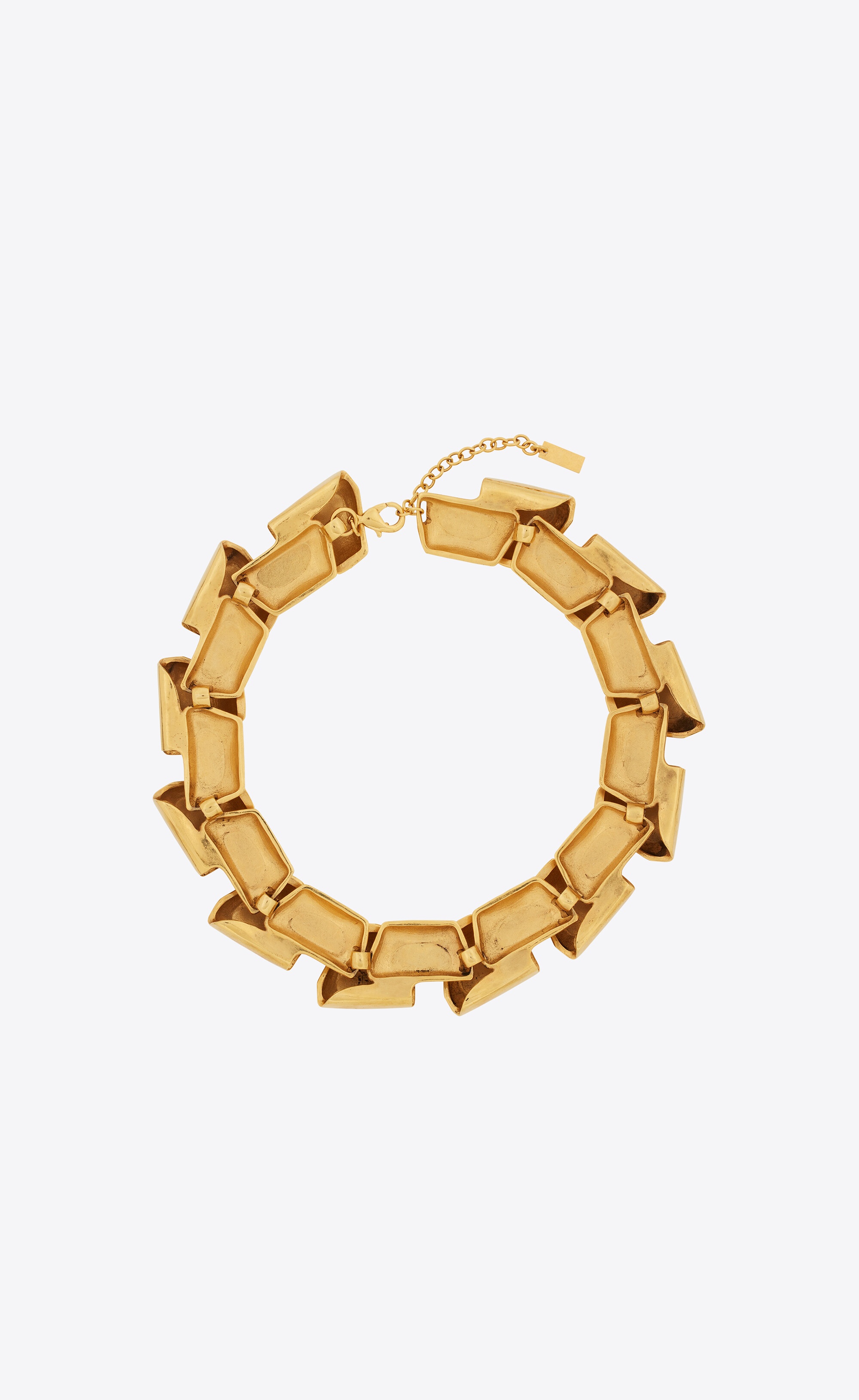 scale links necklace in metal - 2