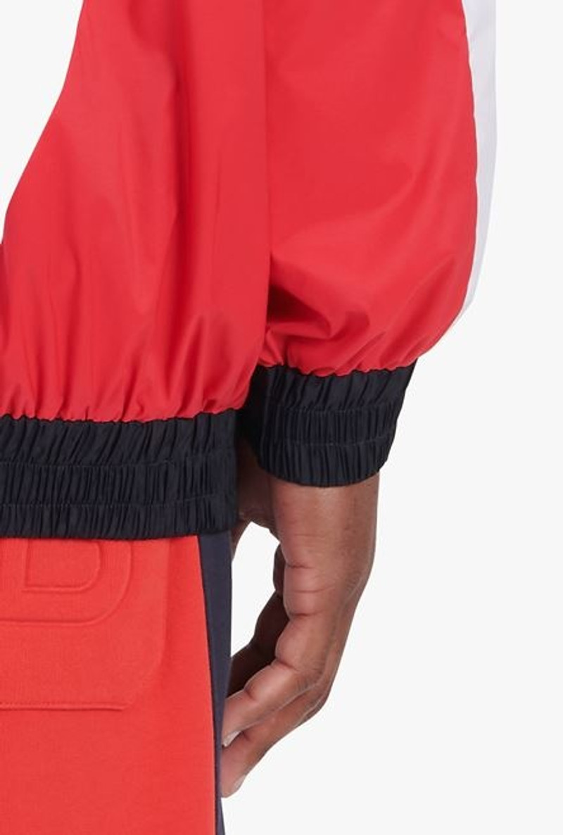 White, navy blue and red nylon jacket 9