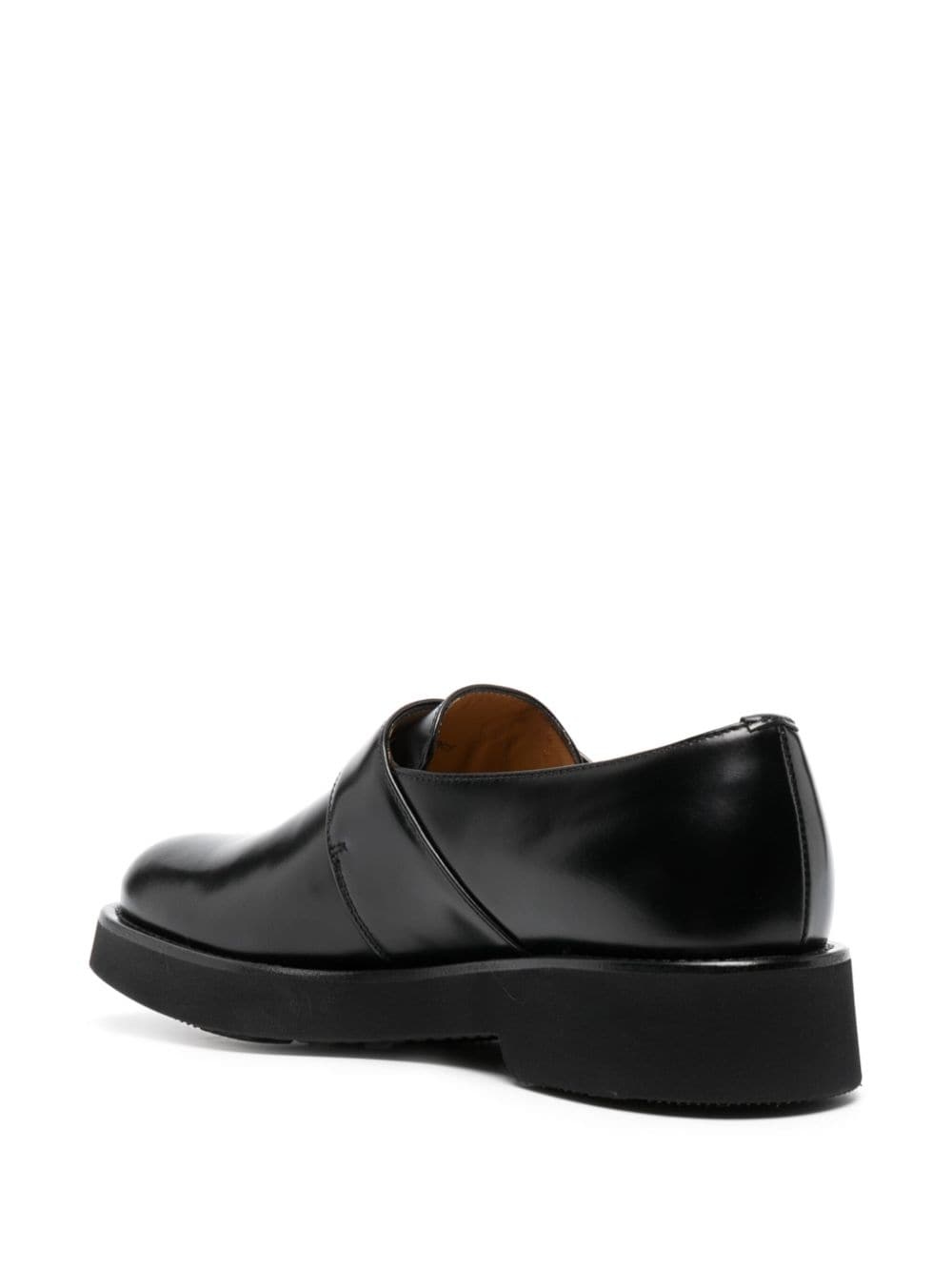 buckled polished-leather loafers - 3
