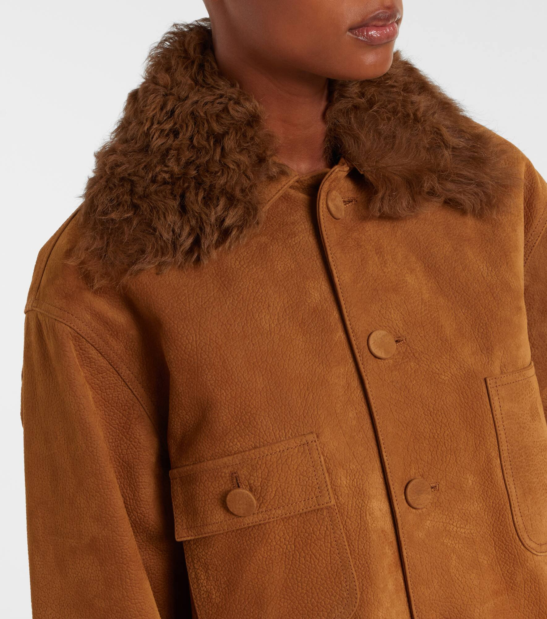 Oversized leather jacket - 4