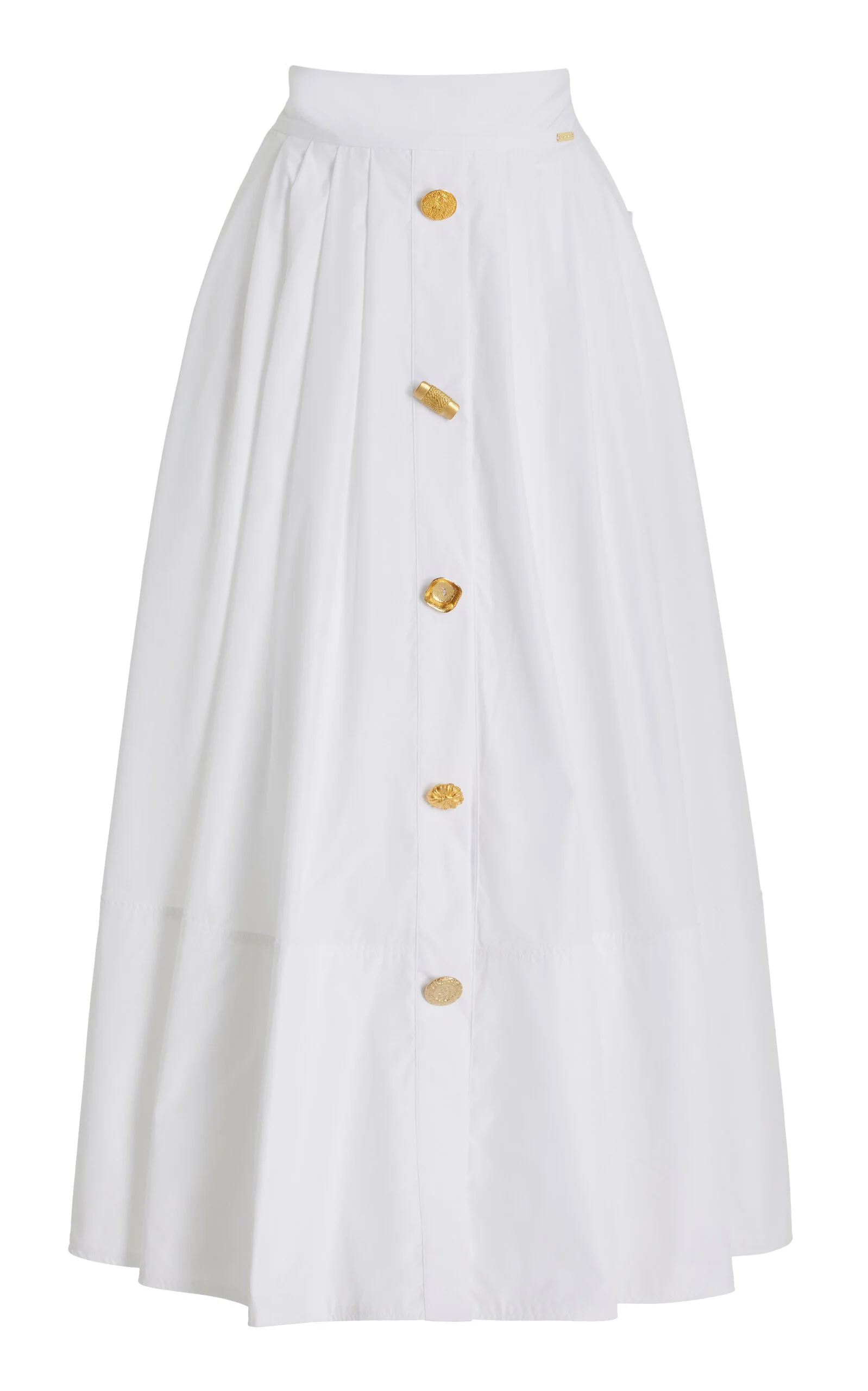 Exclusive Joe Buttoned Cotton Midi Skirt - 1