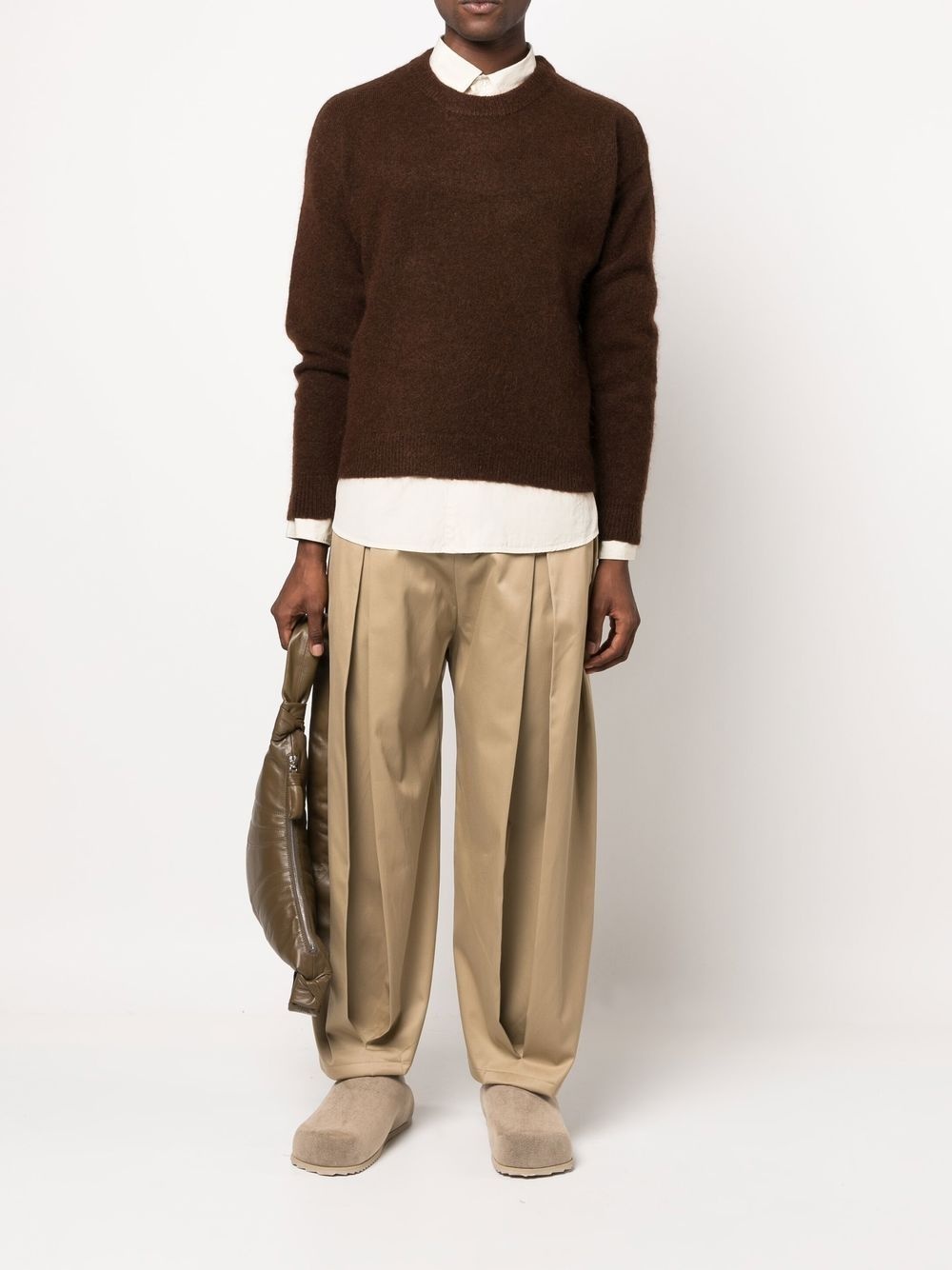 box-pleat wide-leg trousers - 2