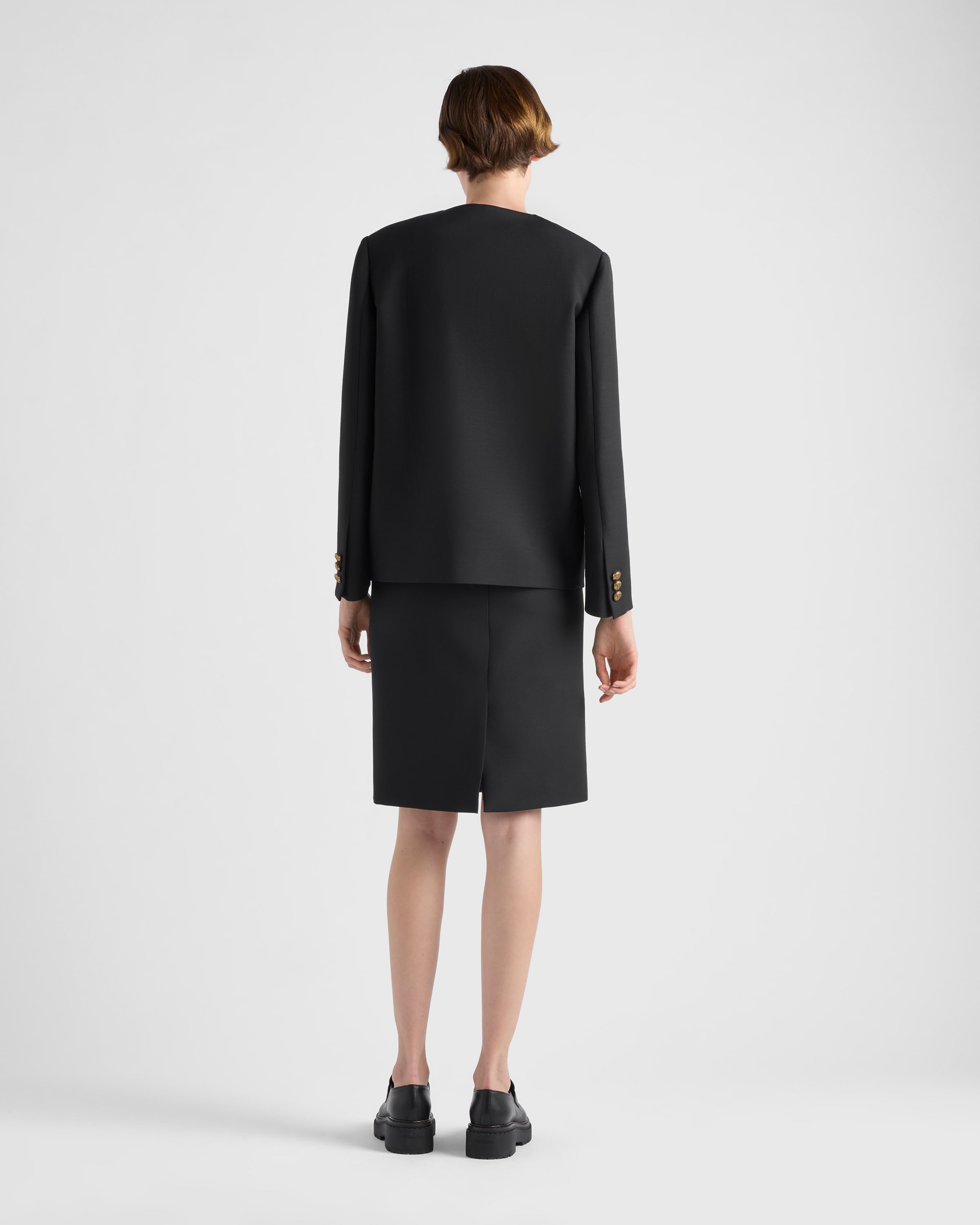 Single-breasted tricotine jacket - 5