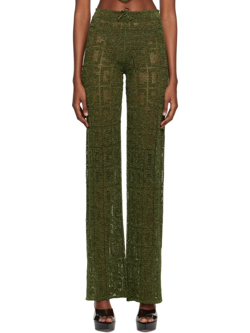 Khaki Monogram Trousers - 1
