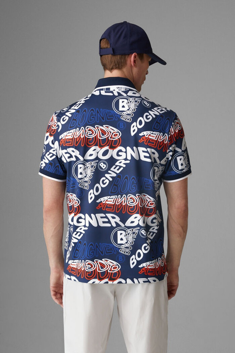 Cody Functional polo shirt in Dark blue/Red 3