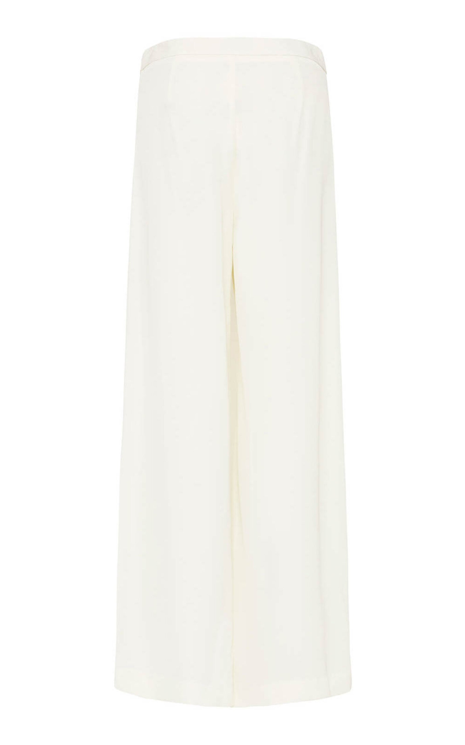 Wrapped Twill Wide-Leg Pants off-white - 8