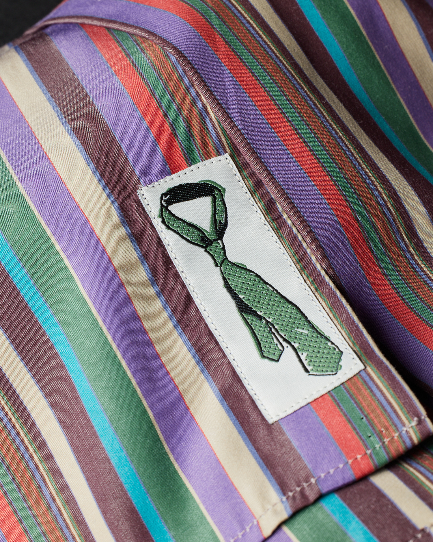 Tailored-Fit Purple Multistripe Cotton Shirt - 5