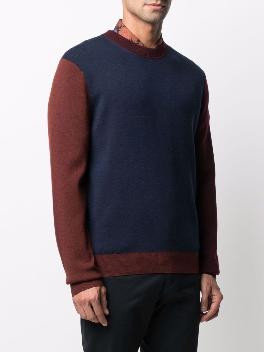 two-tone merino jumper - 3