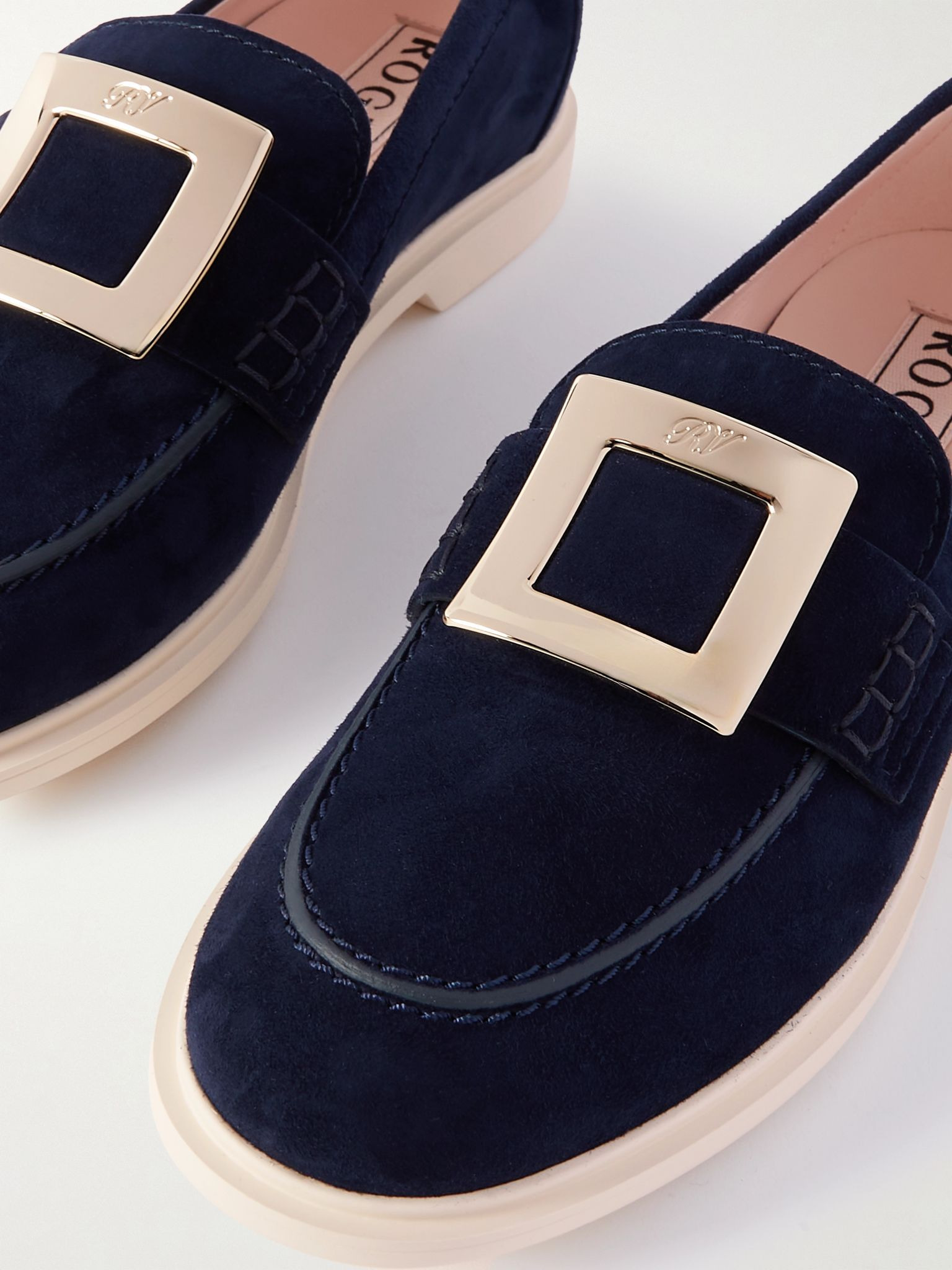 Summer suede loafers Blue - 4