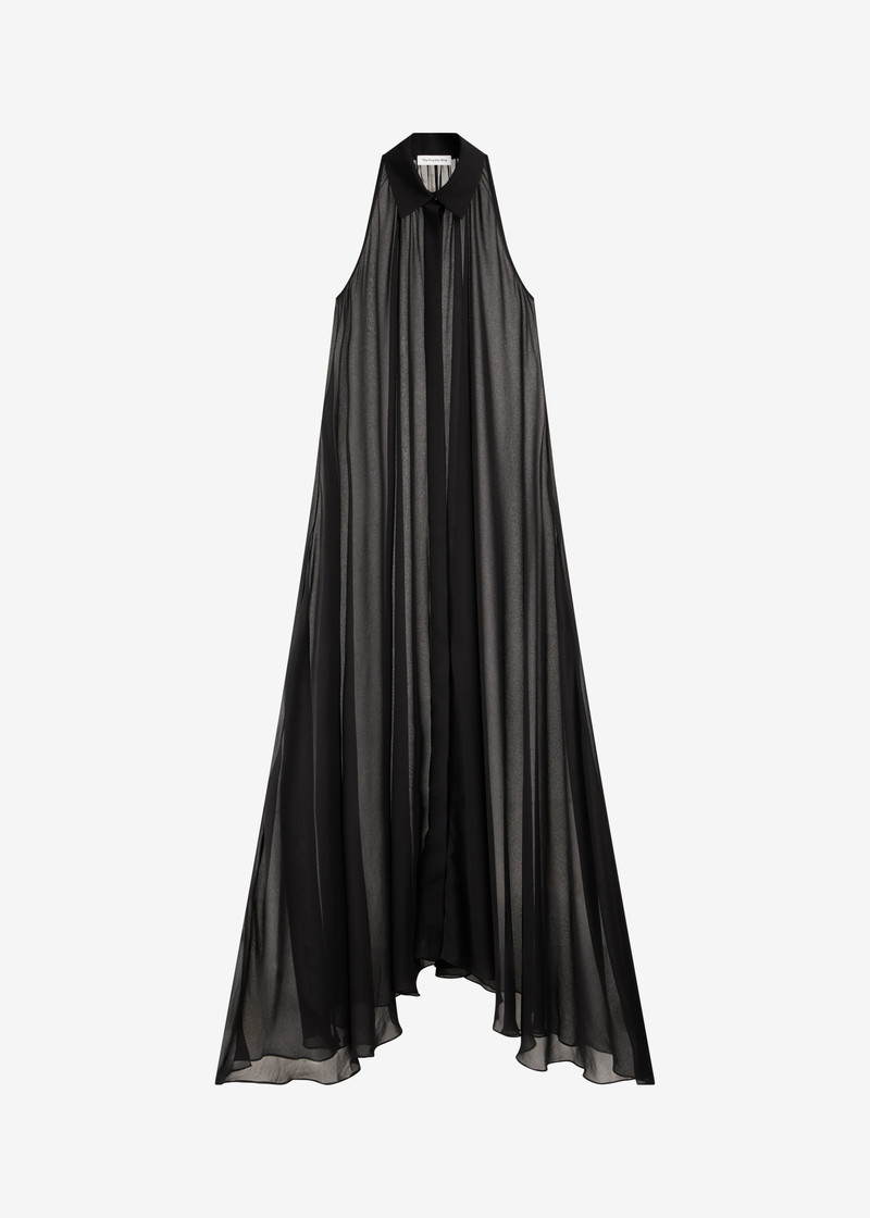 Sukie Sheer Halterneck Dress - Black 1