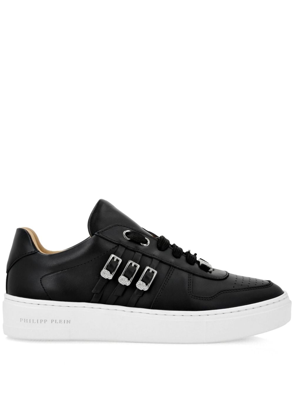 skull-charm nappa-leather sneakers - 1