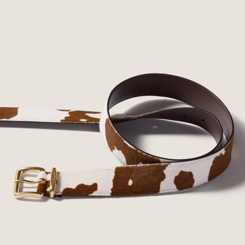 Miu Miu Calf hair belt outlook