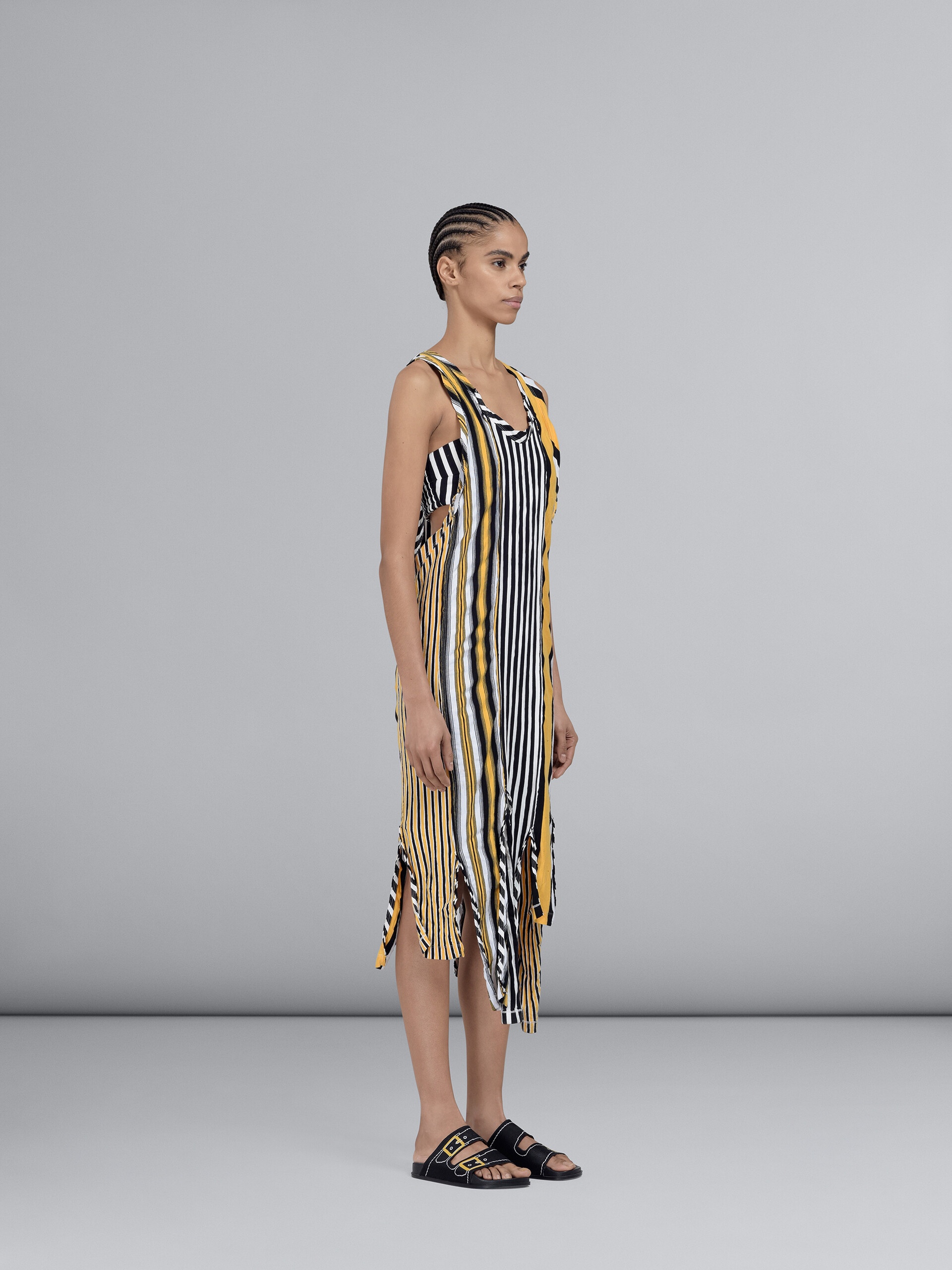STRIPED JERSEY TUNIC DRESS - 5