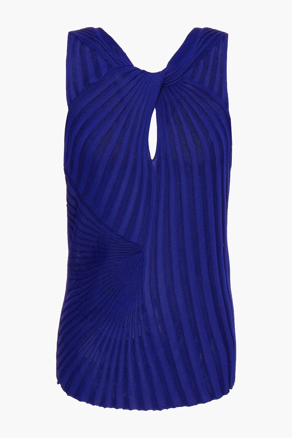 Twist-front ribbed-knit top - 1