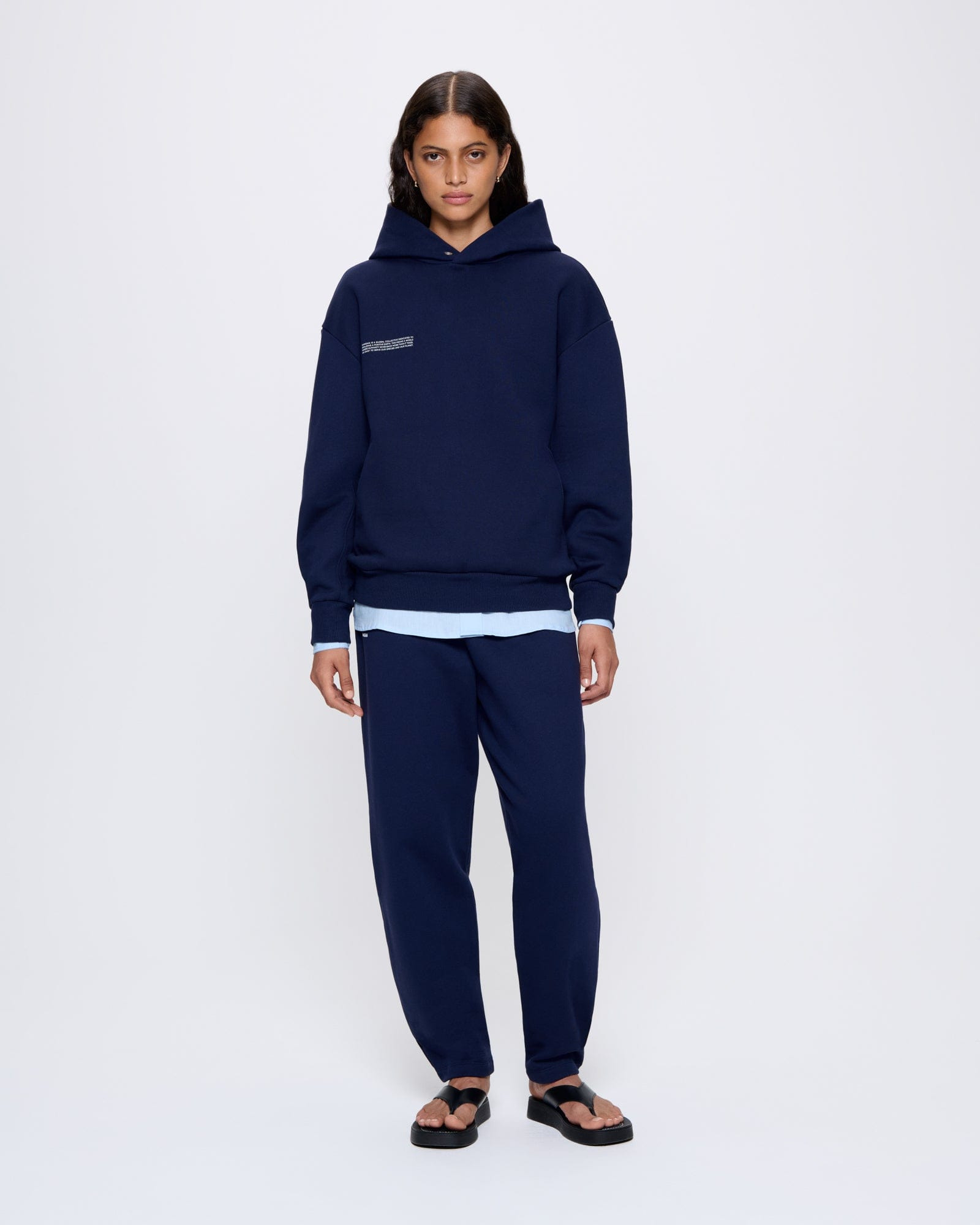 Womens DNA Barrel-Leg Track Pants - Navy - 2