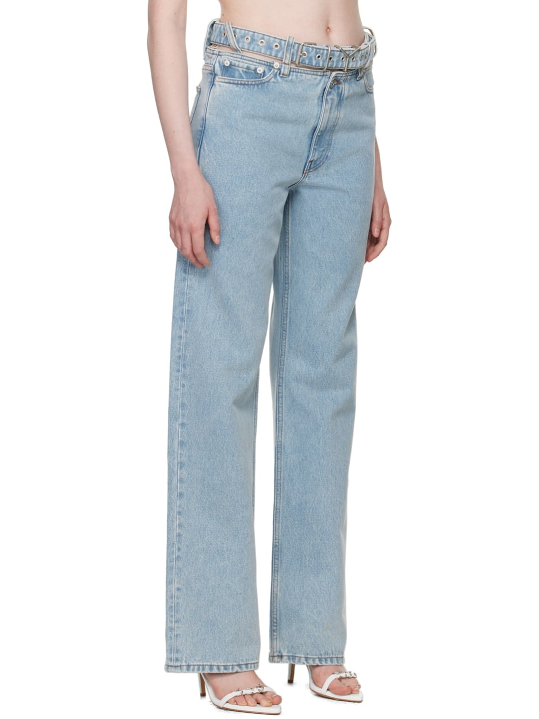 Blue Y Belt Jeans - 2