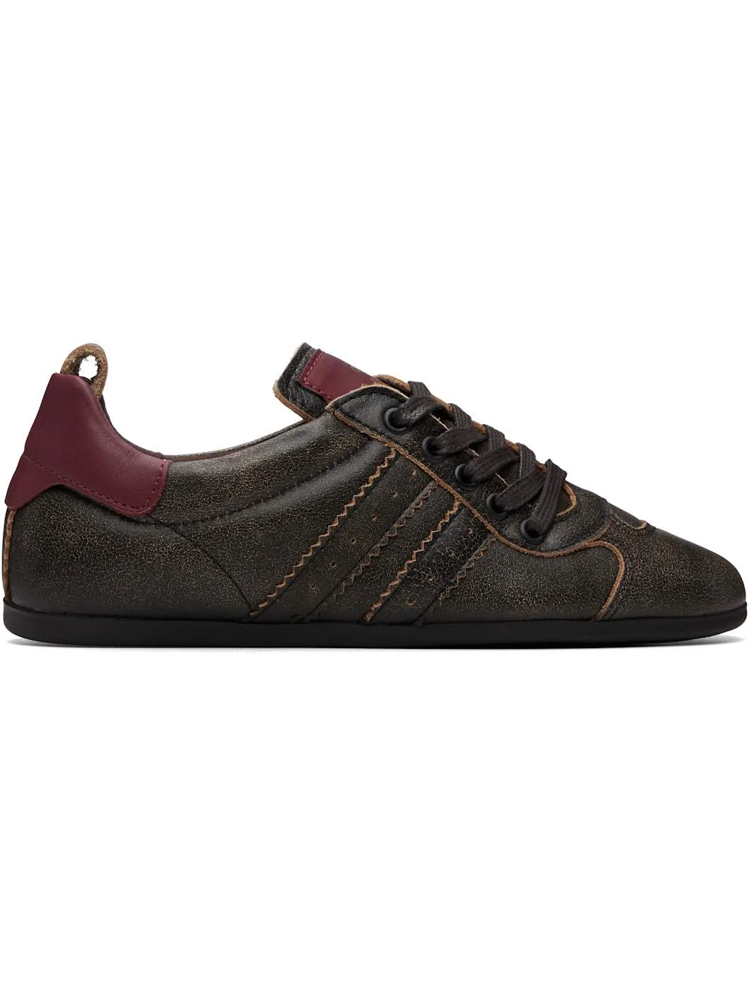Brown & Burgundy Drunken Sneakers - 1