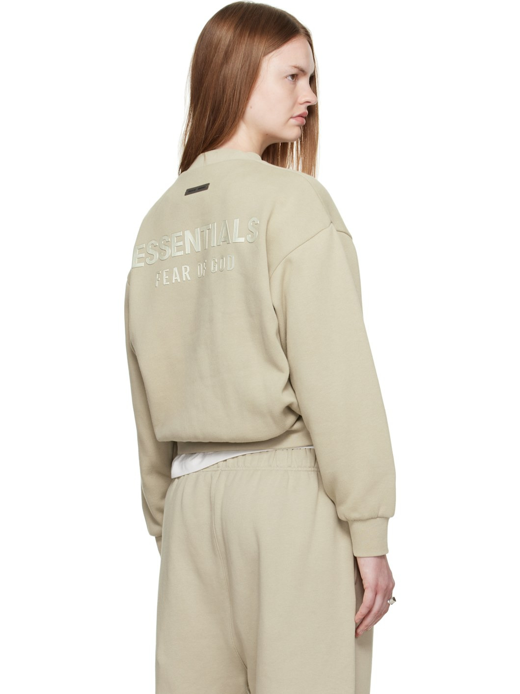 Taupe Classic Fit Crewneck Sweatshirt - 3