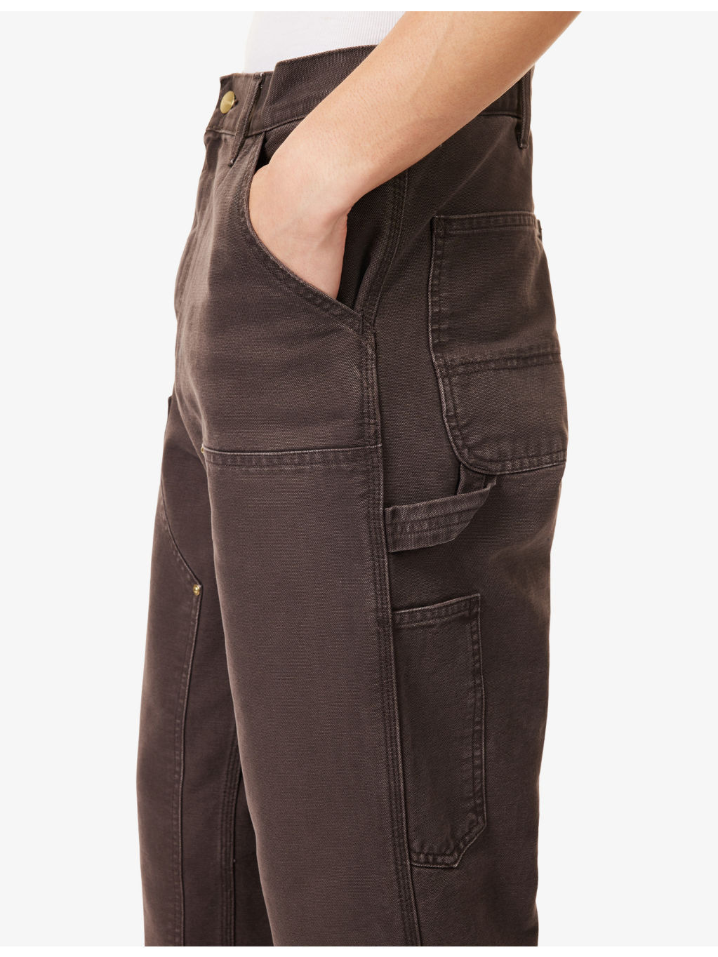 Double-Knee Straight-Leg Cotton Trousers - 5