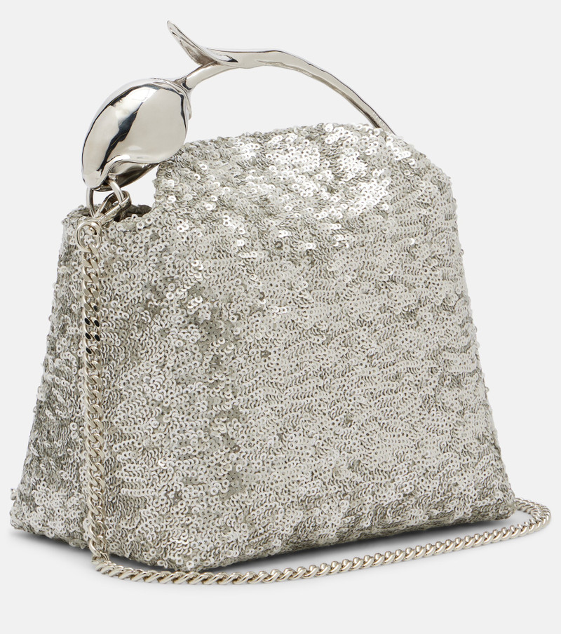Bloom Mini sequined top-handle bag 4