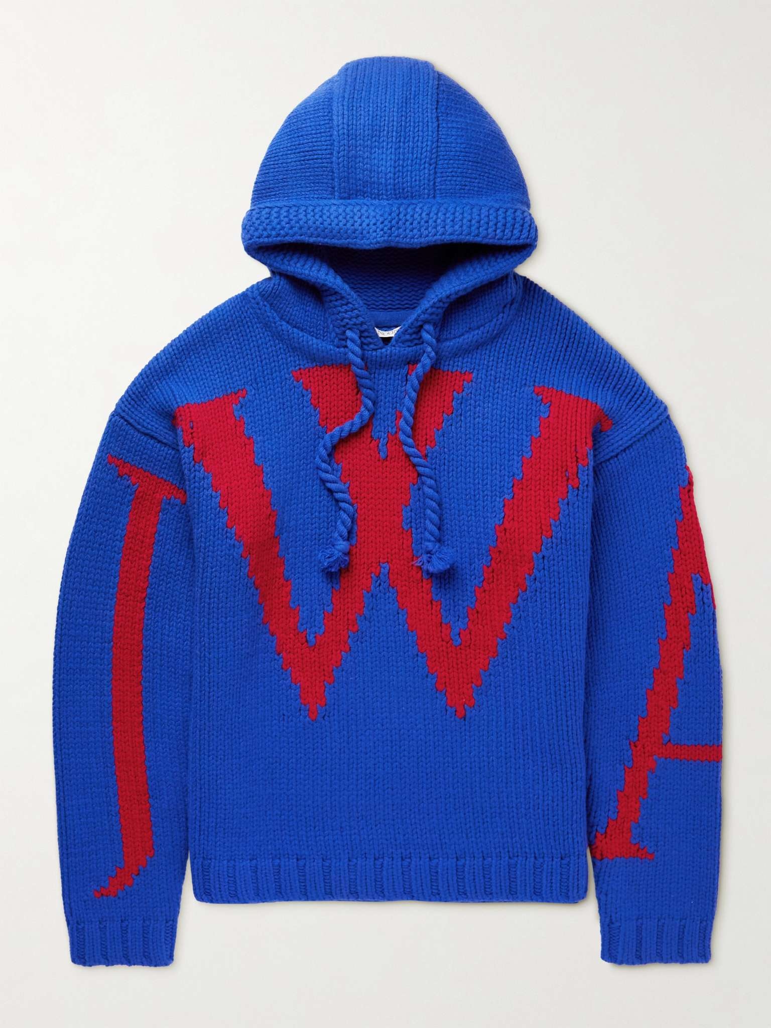 Logo-Intarsia Wool Hoodie - 1