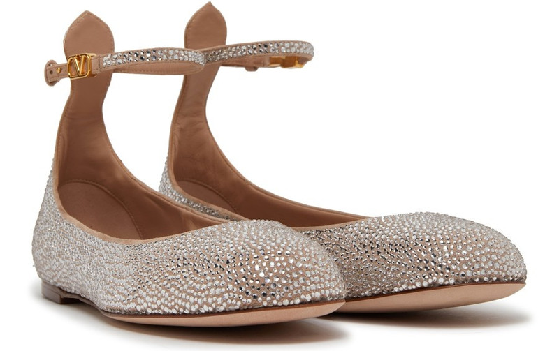Rhinestone detail ballet flats 3