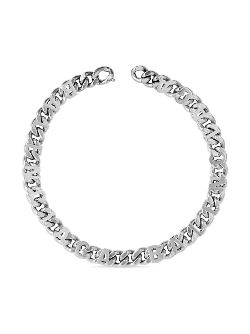 BALENCIAGA logo-chain necklace outlook