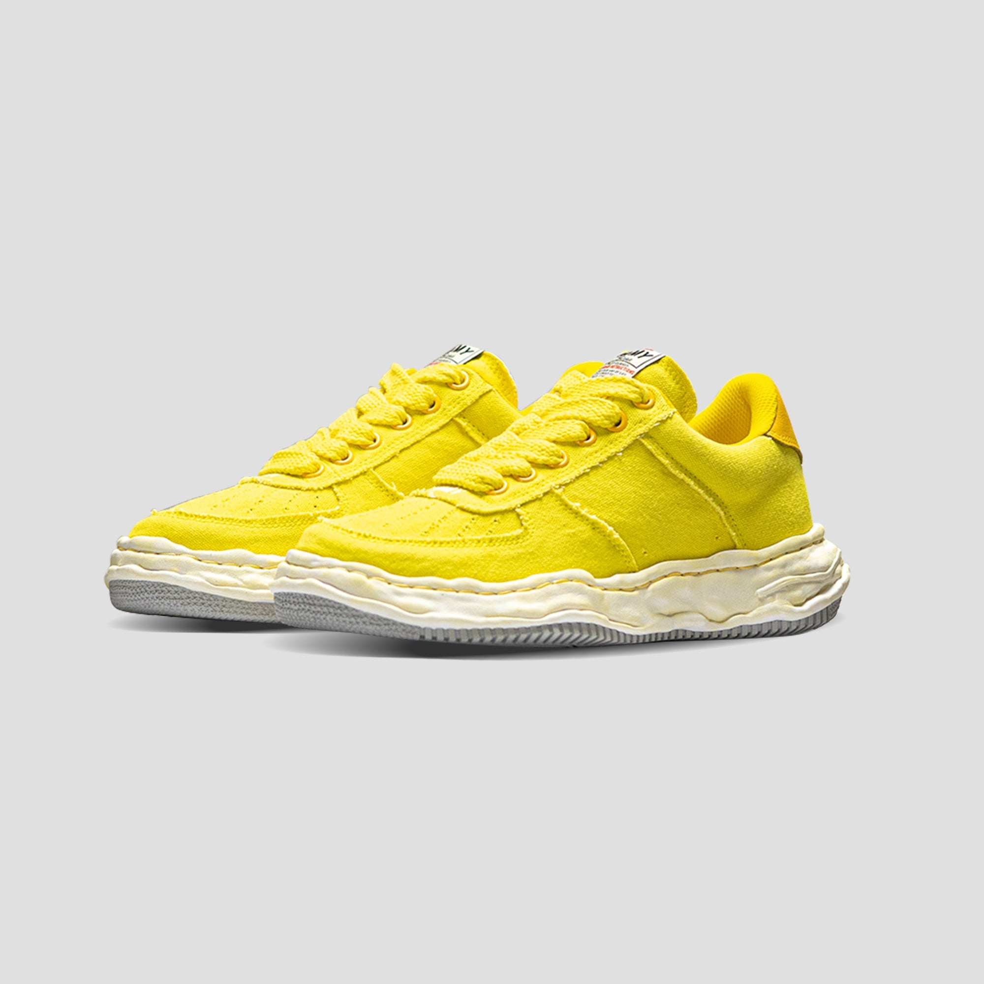 WAYNE LOW TOP CANVAS SNEAKER - YELLOW - 2