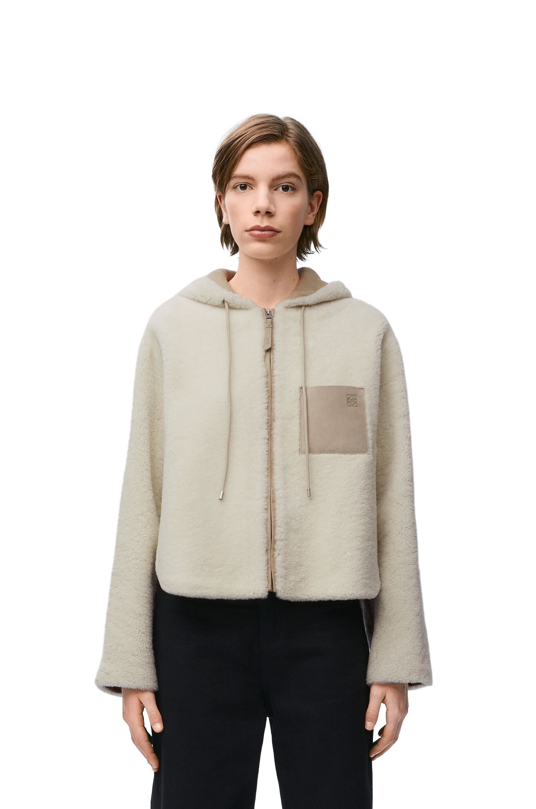Loewe Hooded jacket in shearling | REVERSIBLE