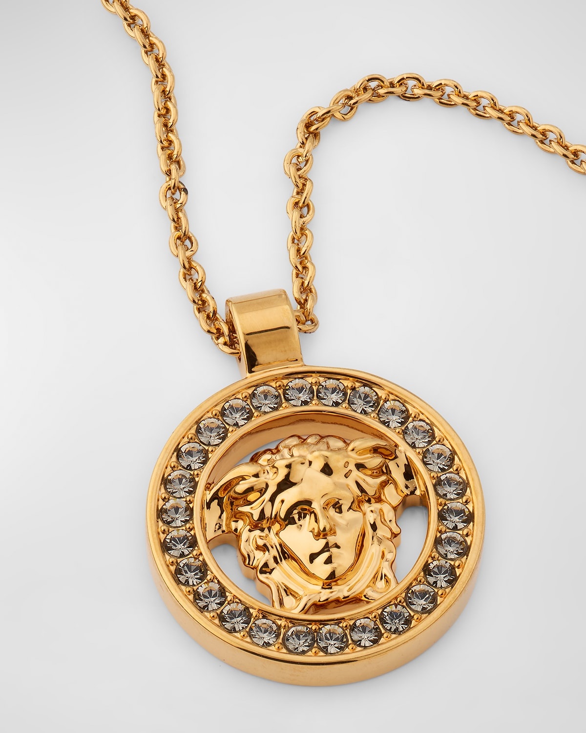 Men's Crystal Medusa Pendant Necklace - 3
